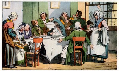 Dining in a 19th century French Inn by Unbekannter Künstler