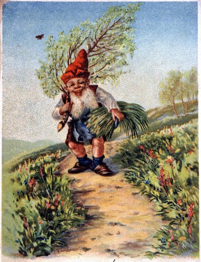 Dwarf returning from picking by Unbekannter Künstler