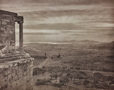 In Greece Through Mountains and Valleys: Valley of Athens from the heights of the Propylaea by Unbekannter Künstler