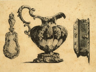 Engraving Depicting Three Beauty Accessories by Prince Pavel (Paul) Grigoryevich Demidoff by Unbekannt