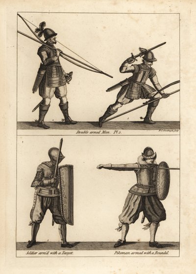 Exercise of the double-armed man with bow and pike by Unbekannt
