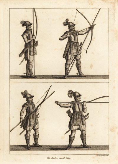 Exercise of the double-armed man with bow and pike by Unbekannt