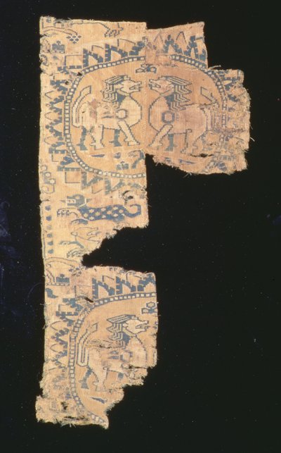 Fragment of Lampas of Linen and Silk, Central Asian by Benjamin Baud