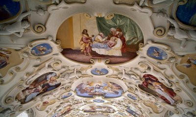 Frescoed Ceiling from the Chapel of Bojnice Castle (detail) by Benjamin Baud