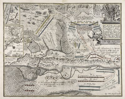 Plan of the Glorious Action Near Pultawa in Ukraine Between the Armies of Tsar Peter the Great of Russia and King Charles XII of Sweden, June 27 - July 8, 1709 by Unbekannter Künstler