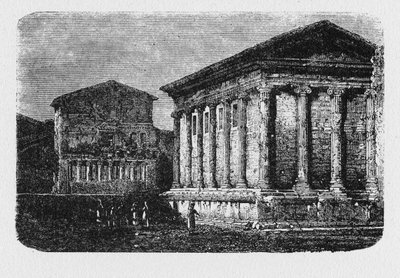 History of Ancient Rome. Temple of Portunus is an Ancient Building in Rome, Italy, the Main Temple Dedicated to the God Portunus in the City. by Unbekannt