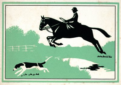 Horse-riding by Unbekannter Künstler