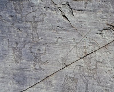 Close-up of Rock Drawings in Naquane National Park, Valcamonica, Lombardy Region, Italy by Benjamin Baud