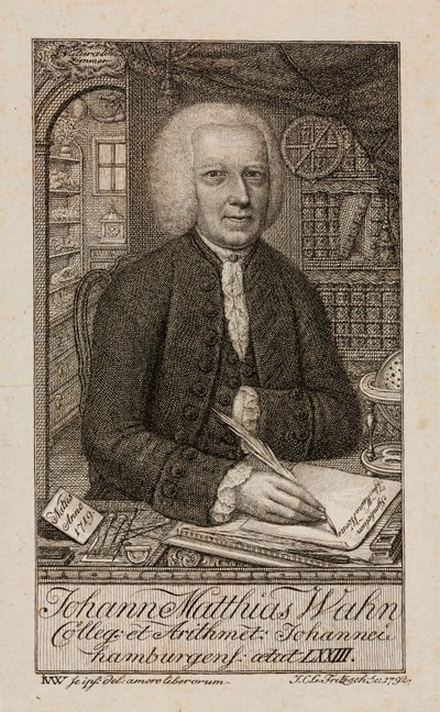 Johann Matthias Wahn, German mathematician by Unbekannt