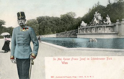 Kaiser Franz Joseph in Schönbrunn Palace Park by Unbekannter Künstler