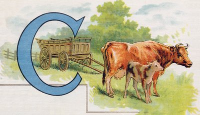 Letter C: Carriage. Engraving in "ABC L