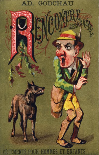 Letter R: Disagreeable Meeting. Engraving in 