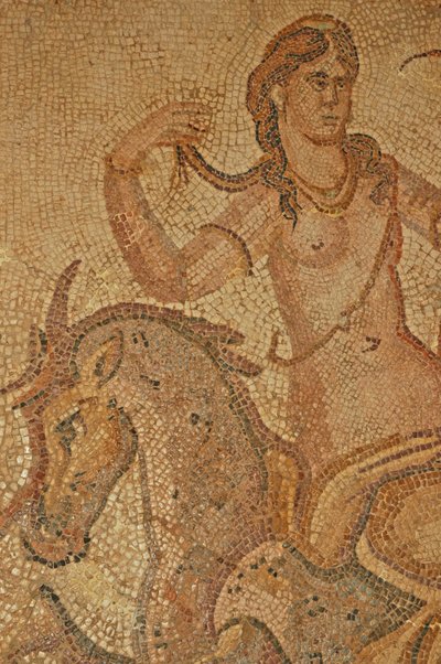 Roman mosaic of Nymph & Satyr from Villa of Jason Magnus, Libya by Unbekannt