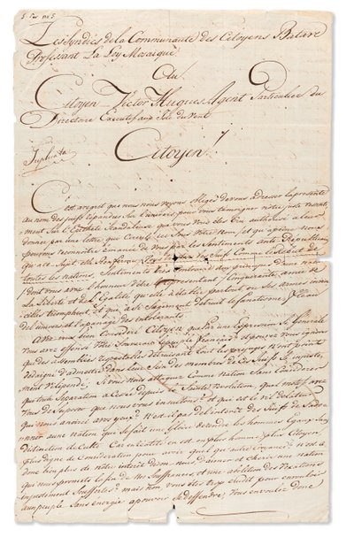 Manuscript letter signed 