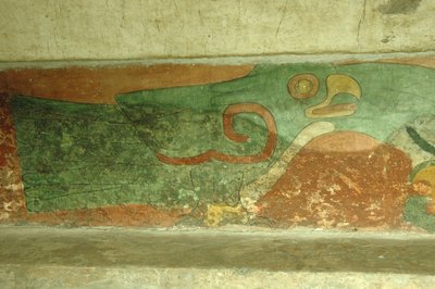 Temple of Jaguars, Fresco of Parrot, Teotihuacan, Mexico City, Mexico by Unbekannt