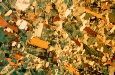 Yttrium barium copper oxide, light micrograph by Unbekannter Künstler