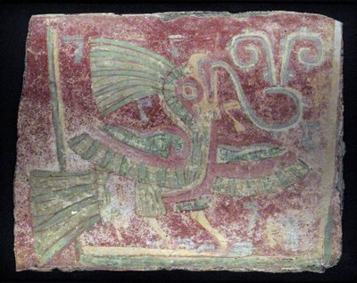 Mural Fragment of a Quetzal with Singing Virgula, Early Classic Period by Unbekannt