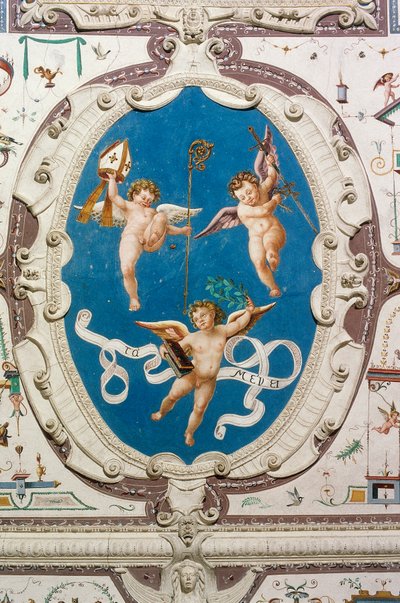 Oval Depicting Three Putti, Detail by William M. Timlin