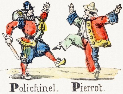P - Polichinelle Pierrot - Child Entertainment Alphabet c.1890 by Unbekannt