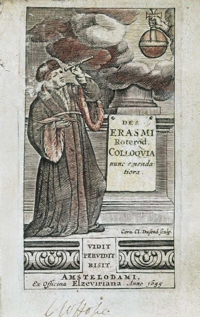 Portrait of Erasmus included in the front page of 