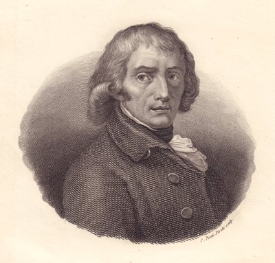 Portrait of Italian Poet Giuseppe Parini (1729-1799), copper engraving by Piotti from drawing by Andrea Appiani by William M. Timlin