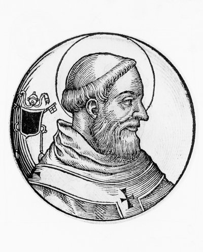 Portrait of Saint Leo II, 80th Pope of Catholic Church by William M. Timlin