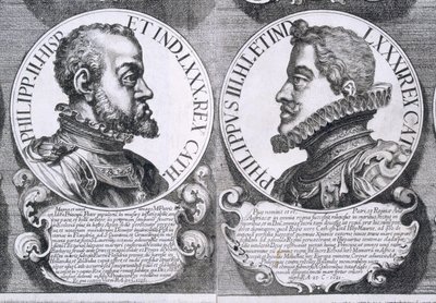 Portraits of Philip II and Philip III of Spain by Unbekannt