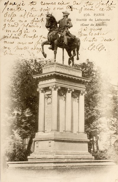 Statue of Lafayette, Cour du Louvre, Paris, France by William M. Timlin