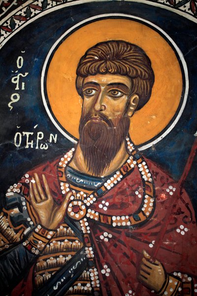 Saint Theodore Tiron Byzantine Fresco by Unbekannt