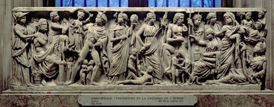 Sarcophagus with Relief Depicting Prometheus and the Creation of Man, Roman by Unbekannt