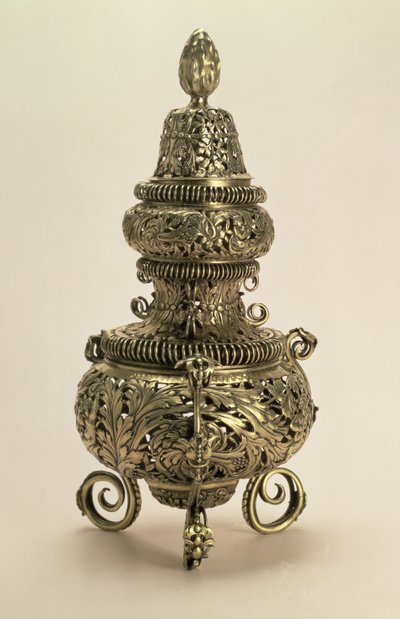 Silver gilt censer, with pique work, by the Master I.B., London by Unbekannt