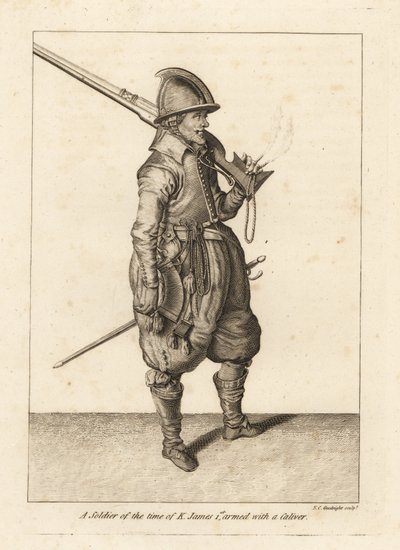Soldier of the Time of King James I Armed with a Caliver or Arquebus by Unbekannt
