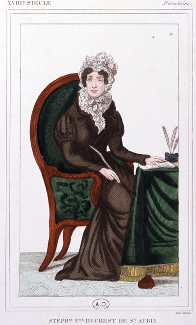 Stephanie Ducrest de Saint-Aubin Countess of Genlis by Unbekannter Künstler
