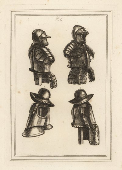 Suit of Armour with Lance Rest, Open Helmet, and Arquebus Armour by Unbekannt