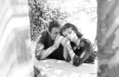 The Actress Marie Laforet with Her Boyfriend the Director Jean Gabriel Albicocco at Venice Lido - 1961 by Unbekannt
