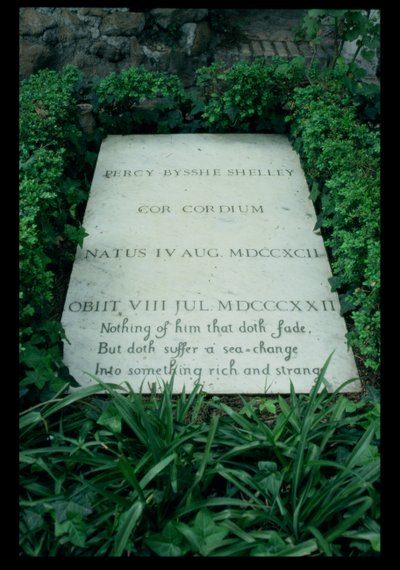 The Grave of Percy Bysshe Shelley by Unbekannt