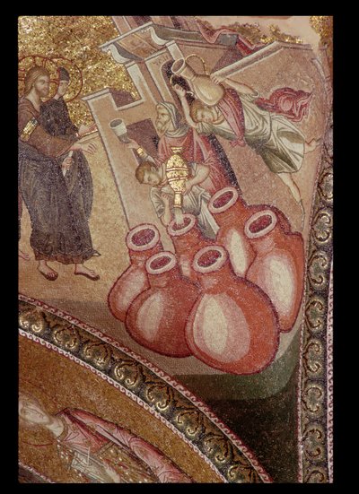 The Miracle of Cana, from the Chora Monastery, Byzantine, c.14th century by Unbekannt