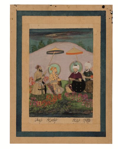 The Mughal emperor Shah Jahan with his ancestor Timur by Unbekannter Künstler