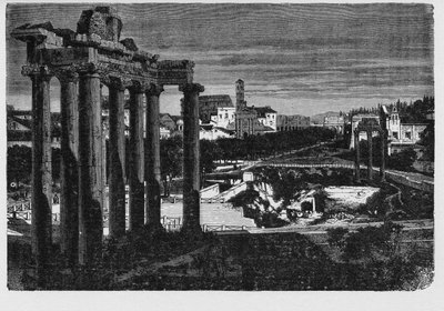 The Roman Forum Surrounded by the Ruins of Several Important Ancient Government Buildings at the Center of the City of Rome. Citizens of the Ancient City Referred to This Space, Originally a Marketplace, as the Forum Magnum, or Simply the Forum. by Unbekannt