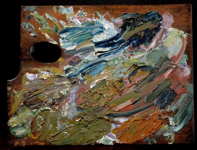 The palette of the Dutch painter Vincent Van Gogh (1853-1890), 35 cm by Unbekannter Künstler