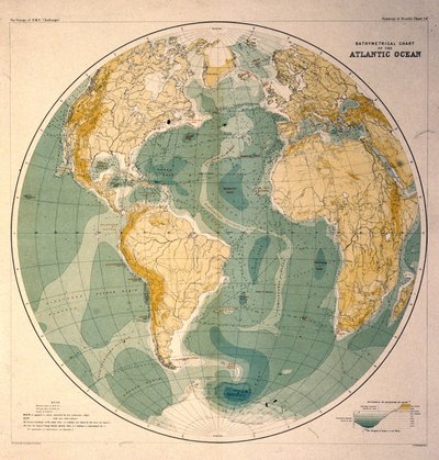 Three charts of sediment distribution, from Reports of the Challenger cruise by Unbekannt