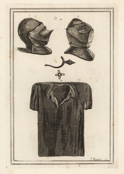 Two Views of a Singular Helmet in the Tower of London by Unbekannt