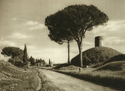View of the Appian Way (Via Appia) by Unbekannt