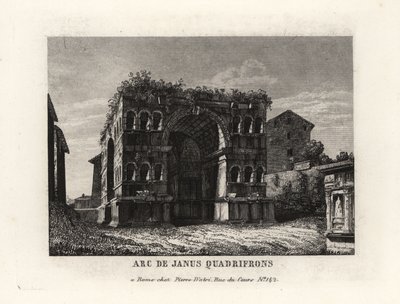 View of the Ruins of the Arch of Janus Quadrifrons, Rome by Unbekannt