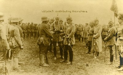 World War 1: Kaiser Wilhelm II distributing decorations by Unbekannter Künstler