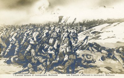 World War 1: The French push to retake Mulhouse by Unbekannter Künstler