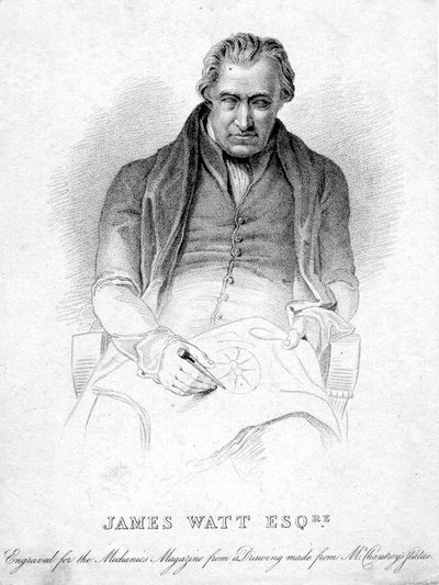Scottish engineer, he invented the steam machine used on an industrial basis by Unbekannter Künstler