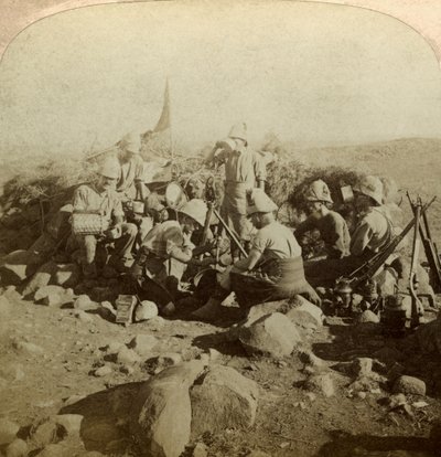 Gordon Highland Signallers on Signal Hill, Euslin, South Africa, Boer War by Underwood and Underwood