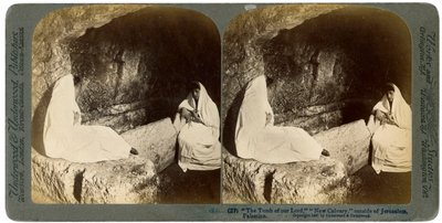 The tomb of Jesus, outside Jerusalem, Palestine, 1897 by Underwood and Underwood