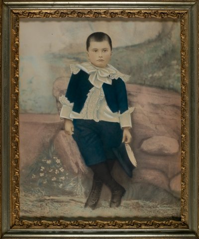 Boy in Fancy Blue Suit by Unidentified